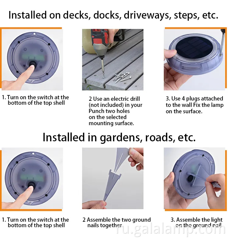 Экологически чистые светодиодные солнечные садовые огни для наружных помещений